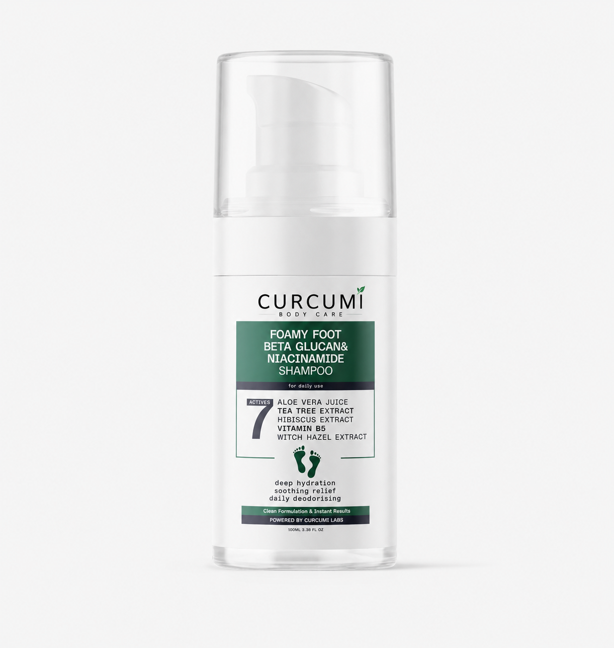 Curcumi Foot Reset Foam Wash, mousse nettoyante ciblée pour les pieds